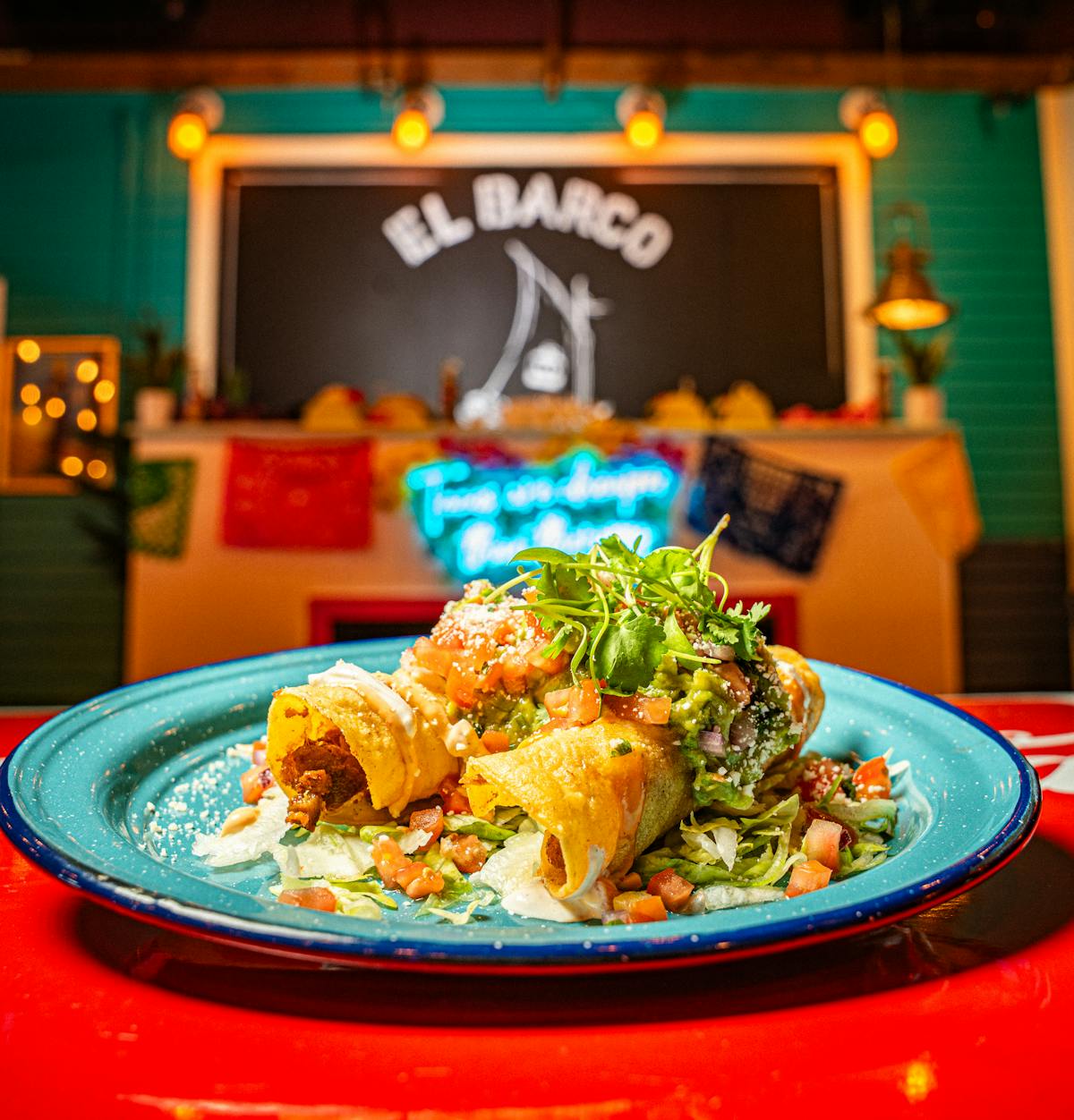 a plate of food on a table