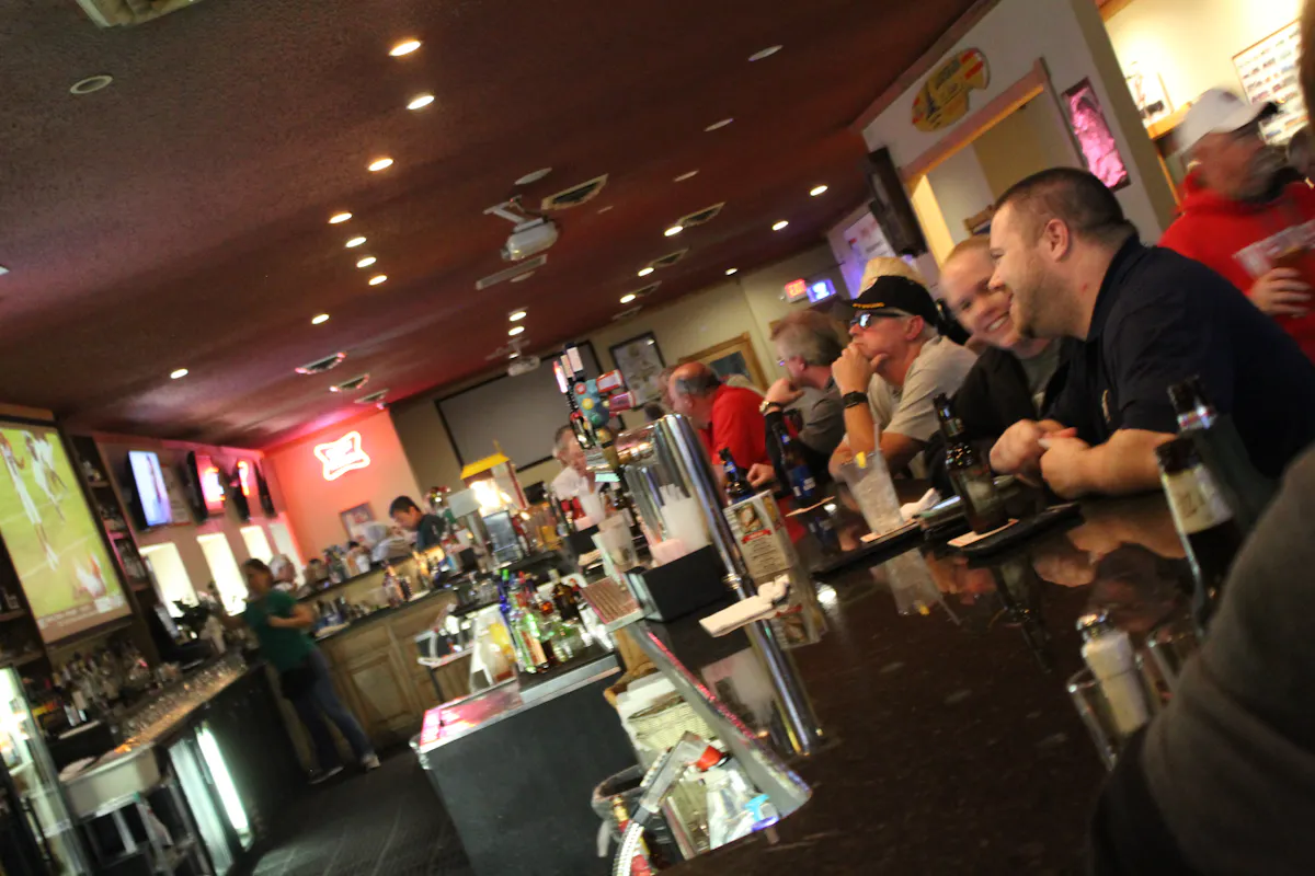 a group of people playing instruments and performing on a counter