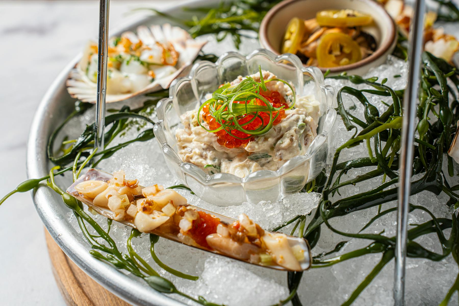 a plate of food on a table