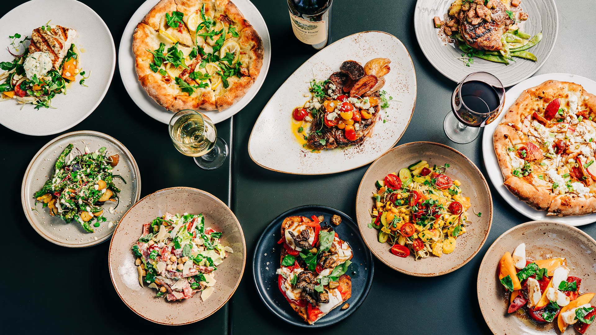 a plate of food on a table