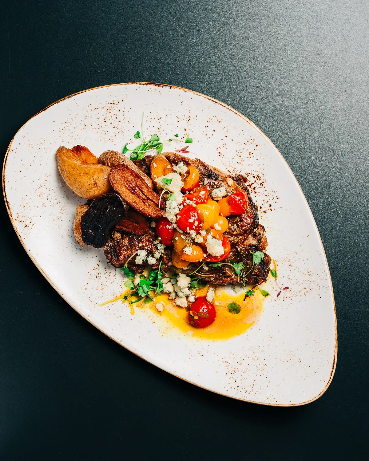 a plate of food on a table