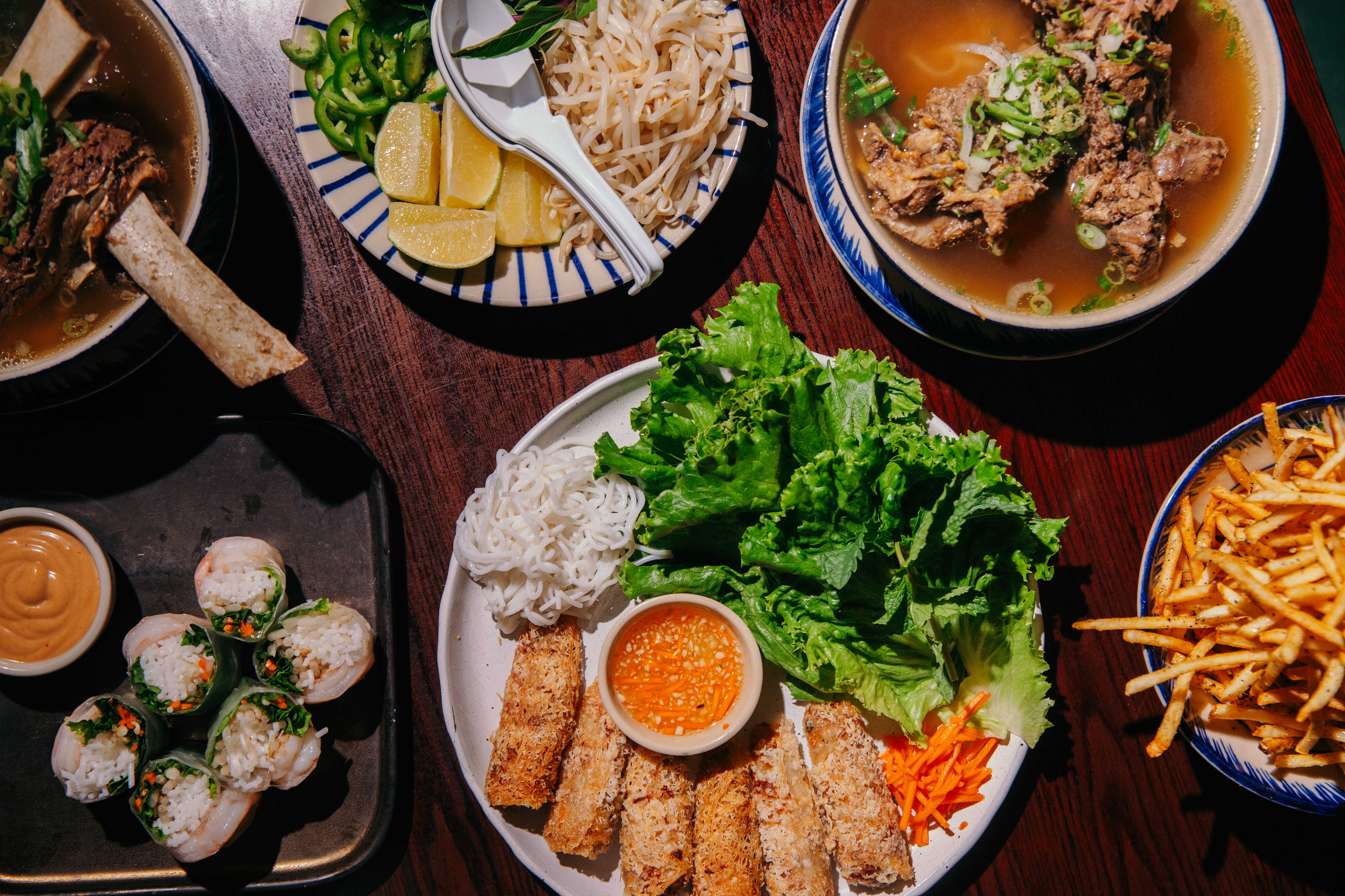 a plate of food on a table