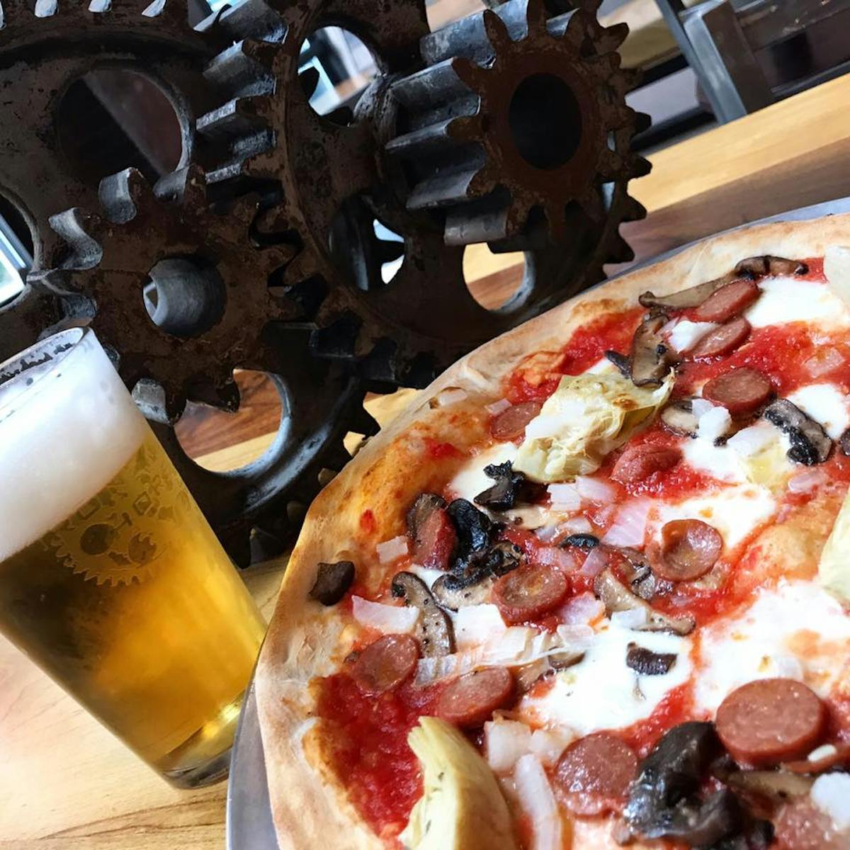 pizza and beer