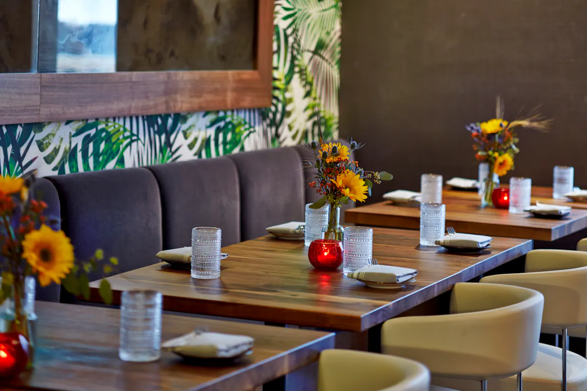 table and chairs from the restaurant