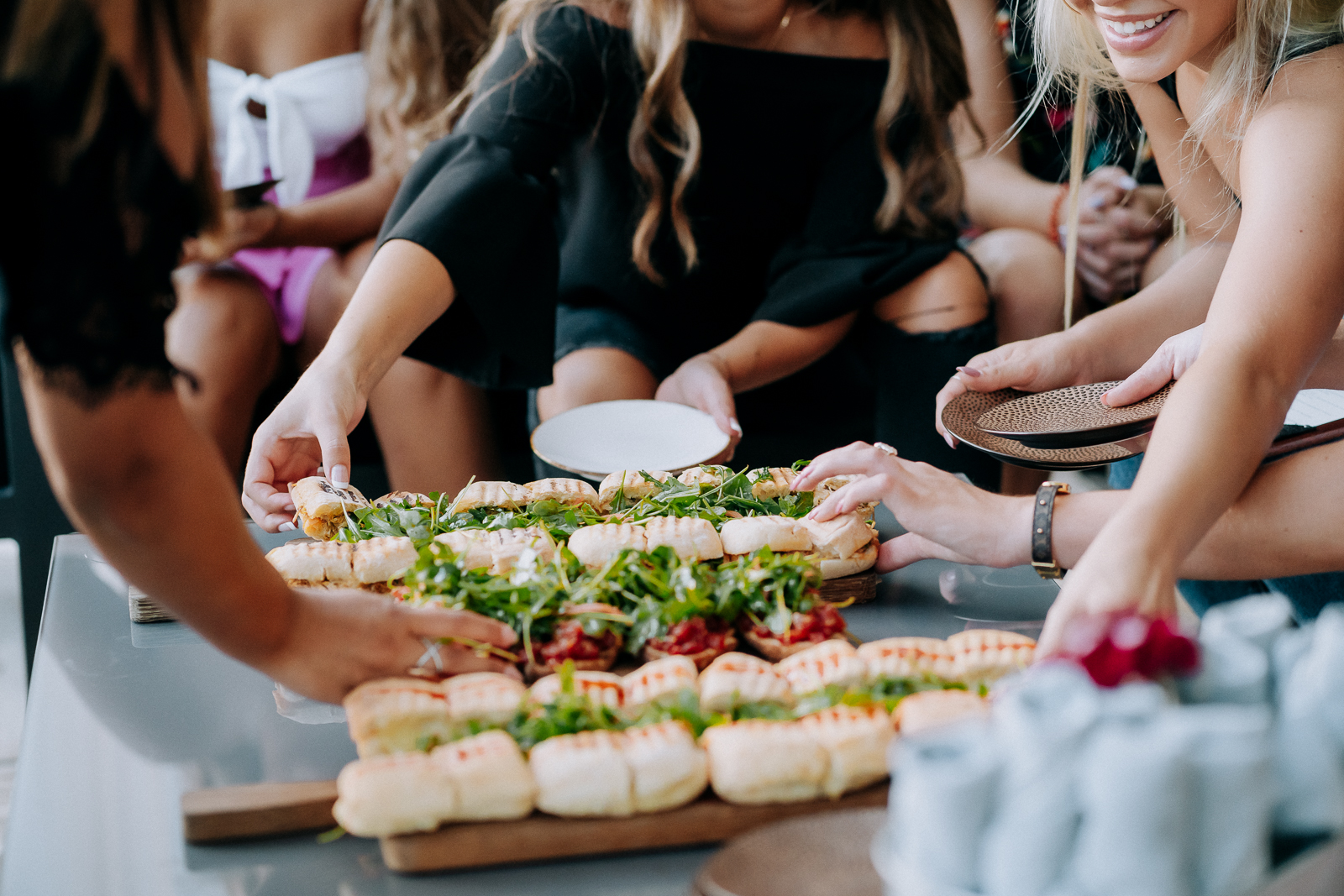 a group of people at a party