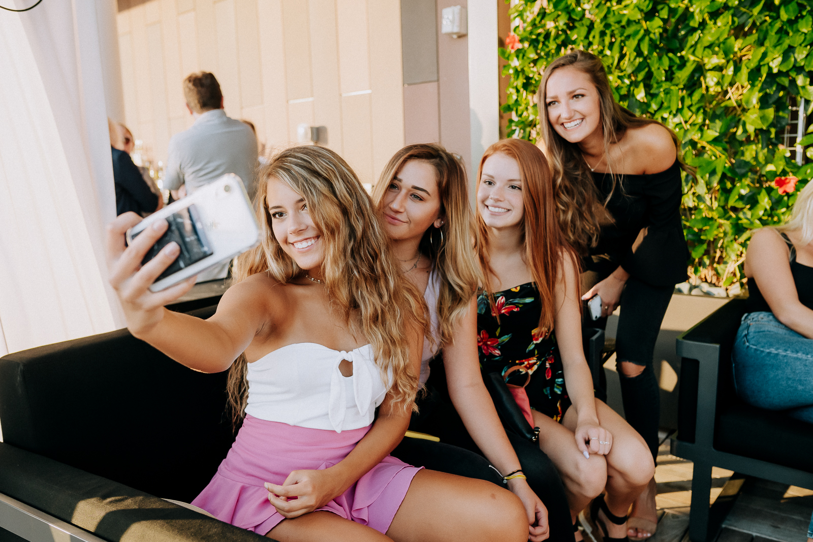 a group of women taking a selfie