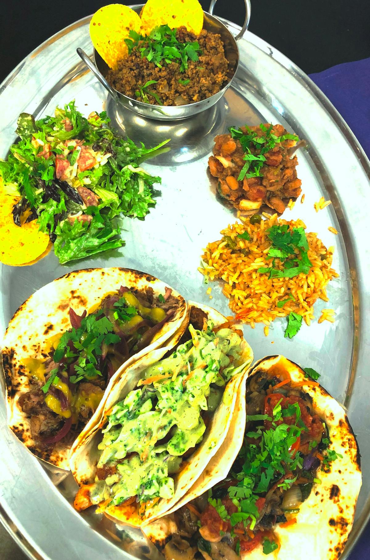 a plate of food with broccoli