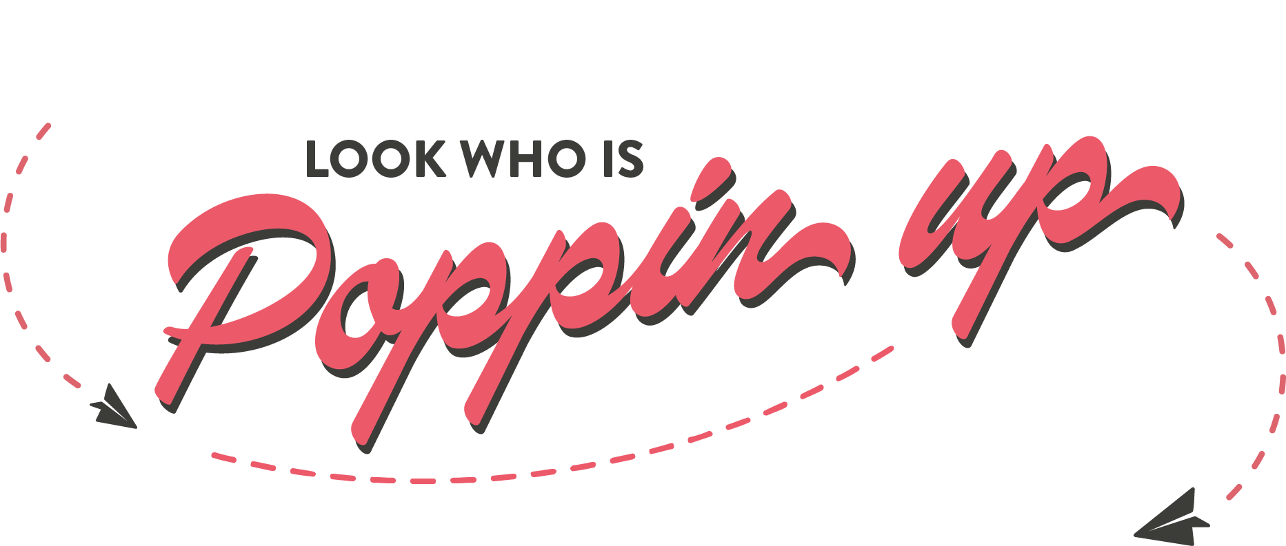 a black background with pink text