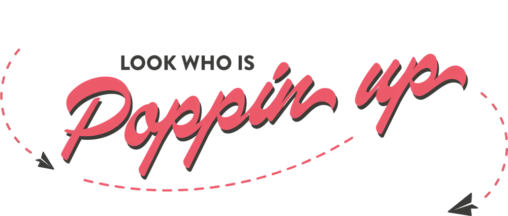 a black background with pink text