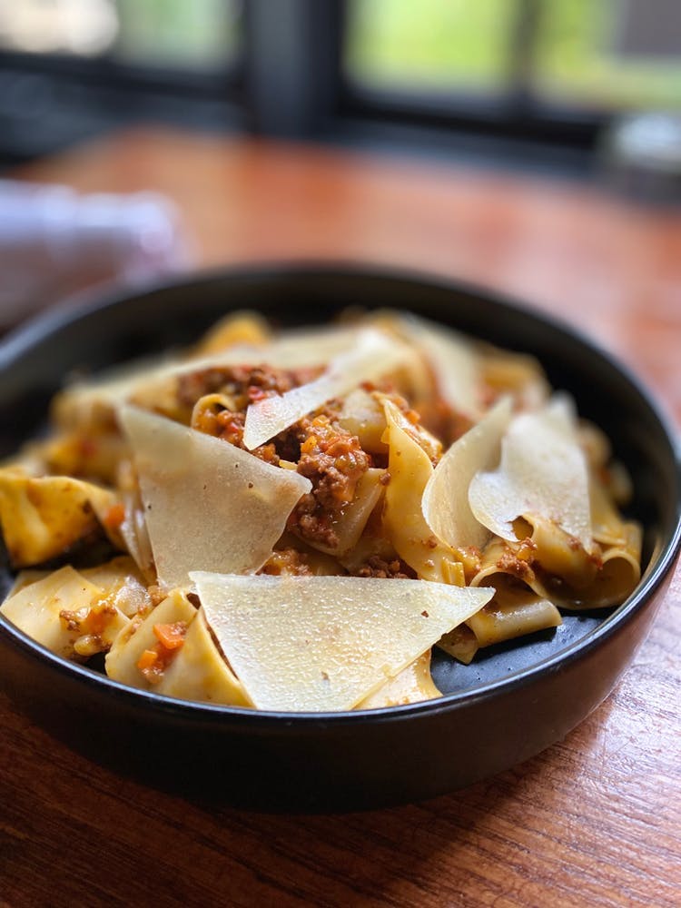 a plate of food on a table