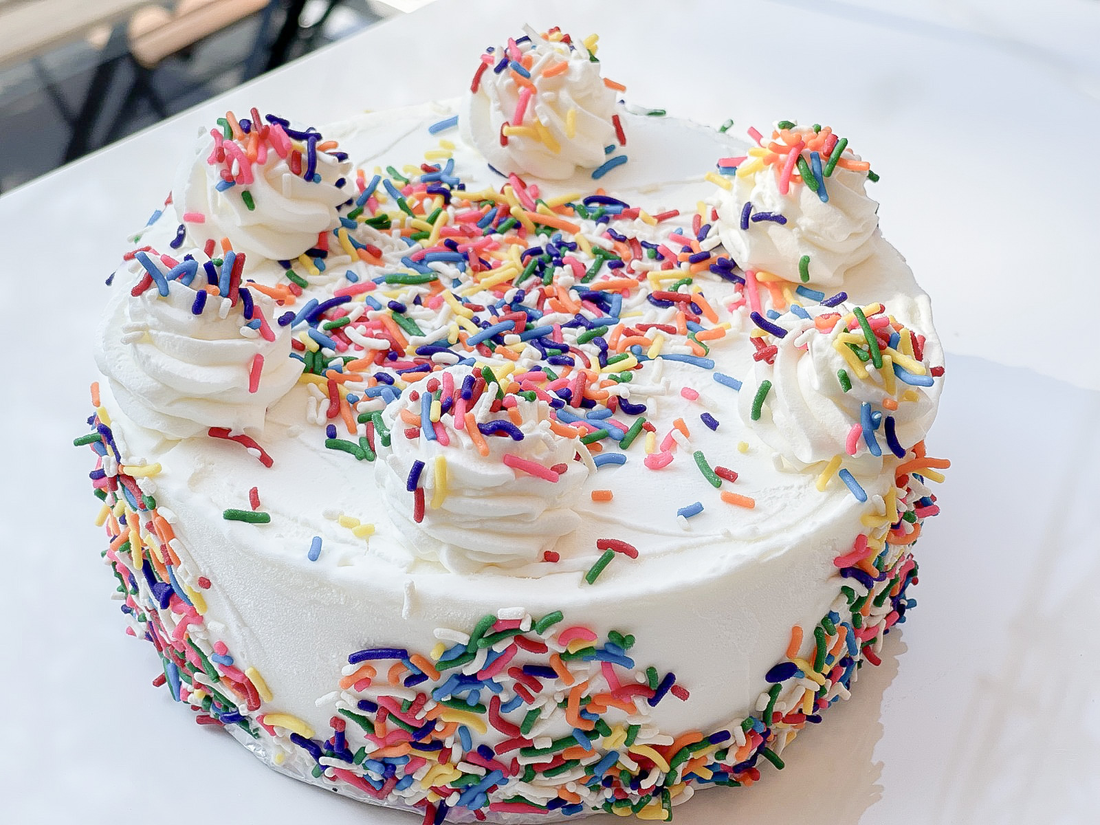 a close up of a cake