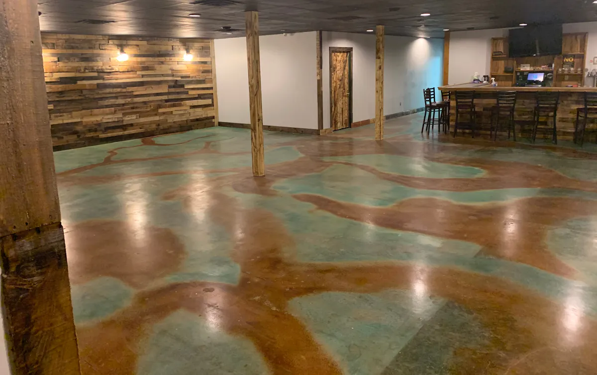 a room with a wooden floor