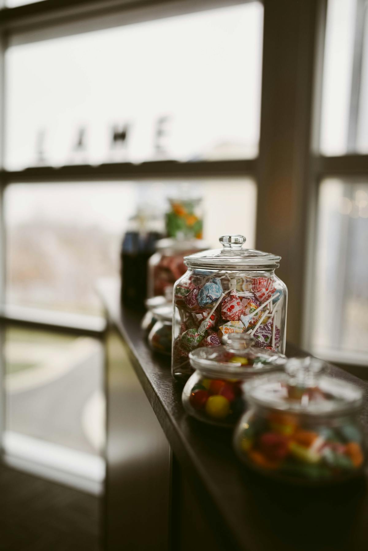 a close up of food on a counter