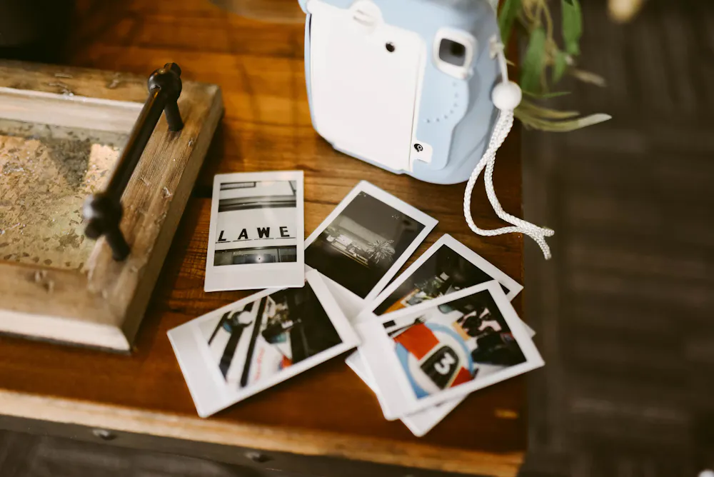 Instant camera and photos from an event at the CRG Event Center