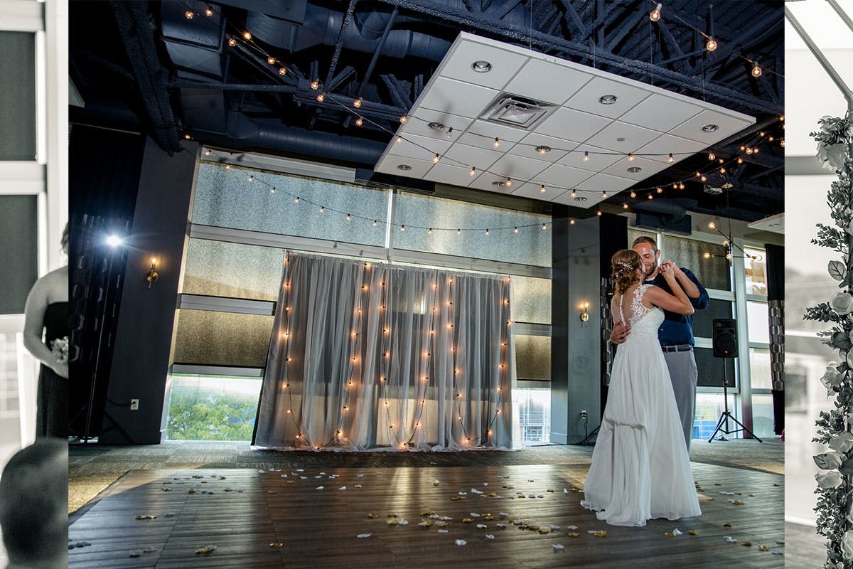 a couple dancing