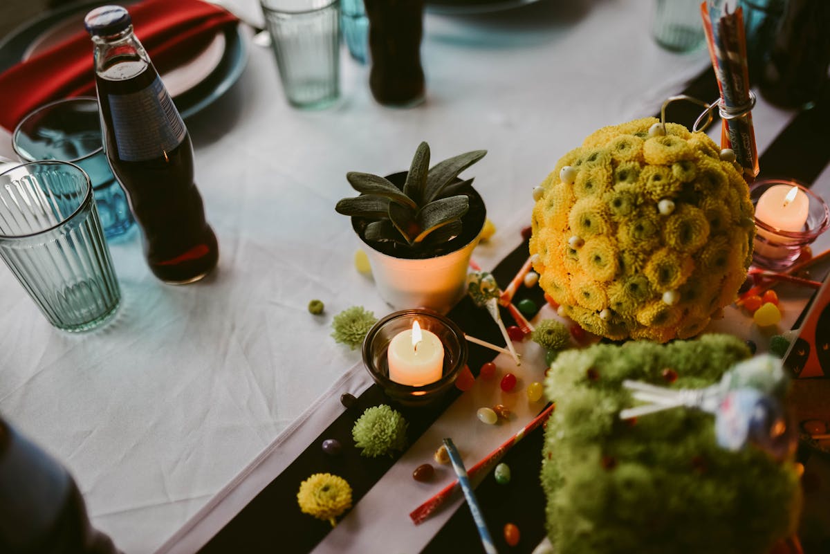 a plate of food on a table