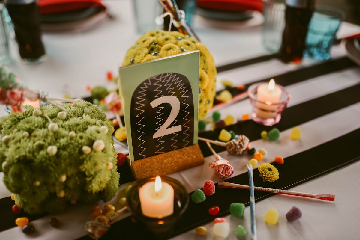 a close up of a decorated cake on a table