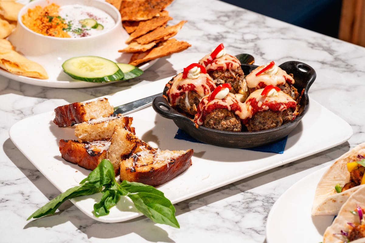 The finch nashville, meatballs, crudies, tzatziki