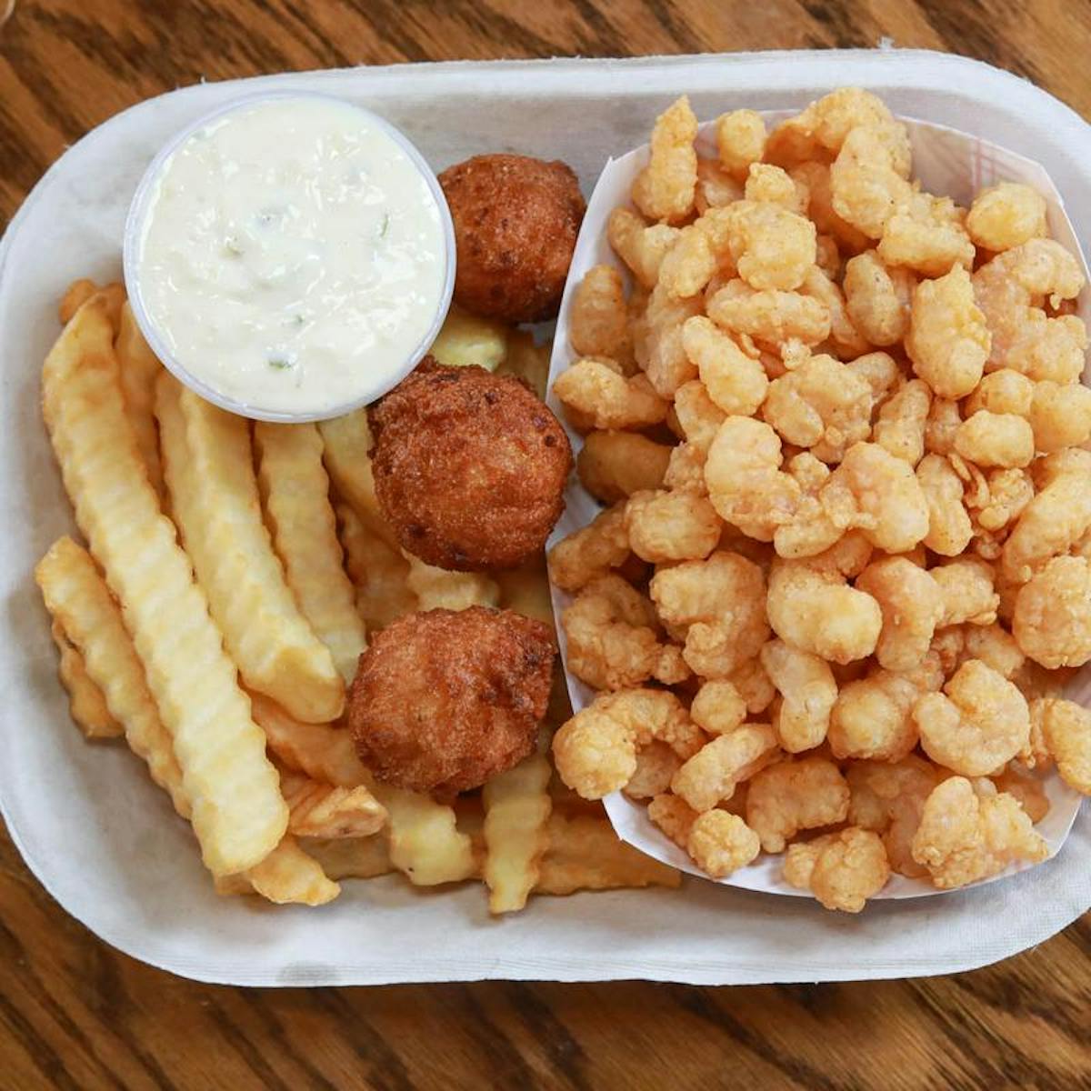 a plate of food on a table