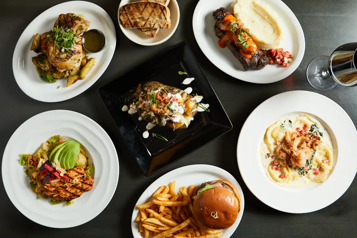 a bowl filled with different types of food on a plate