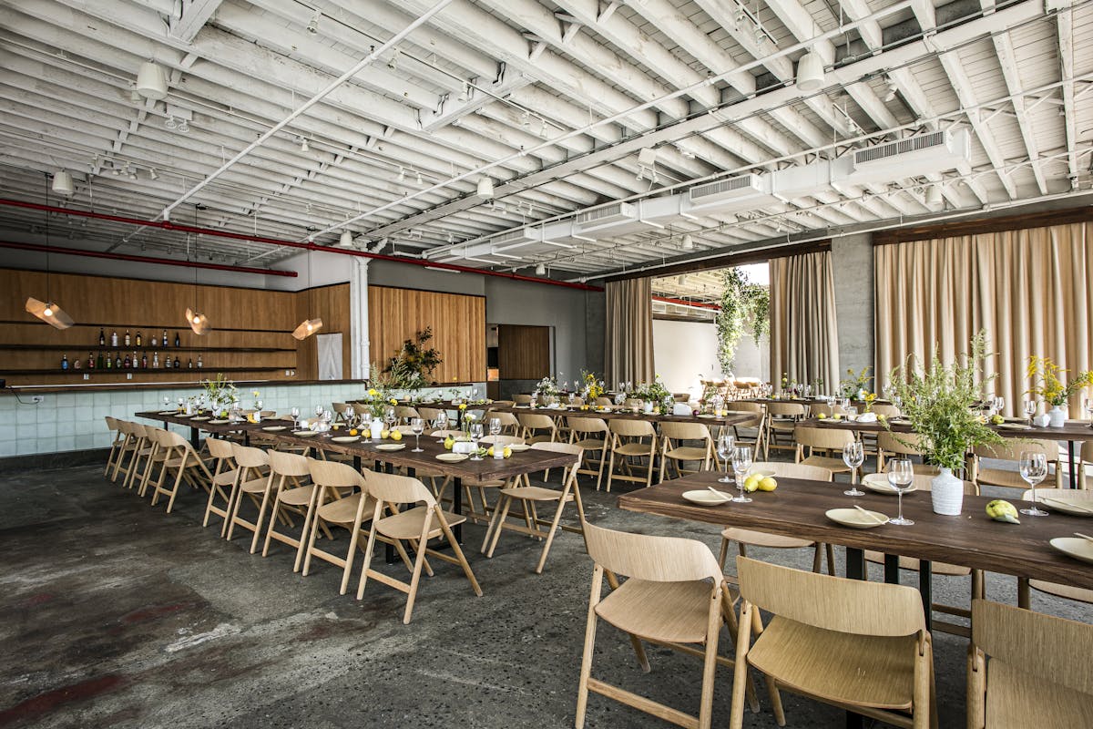 long tables in event space