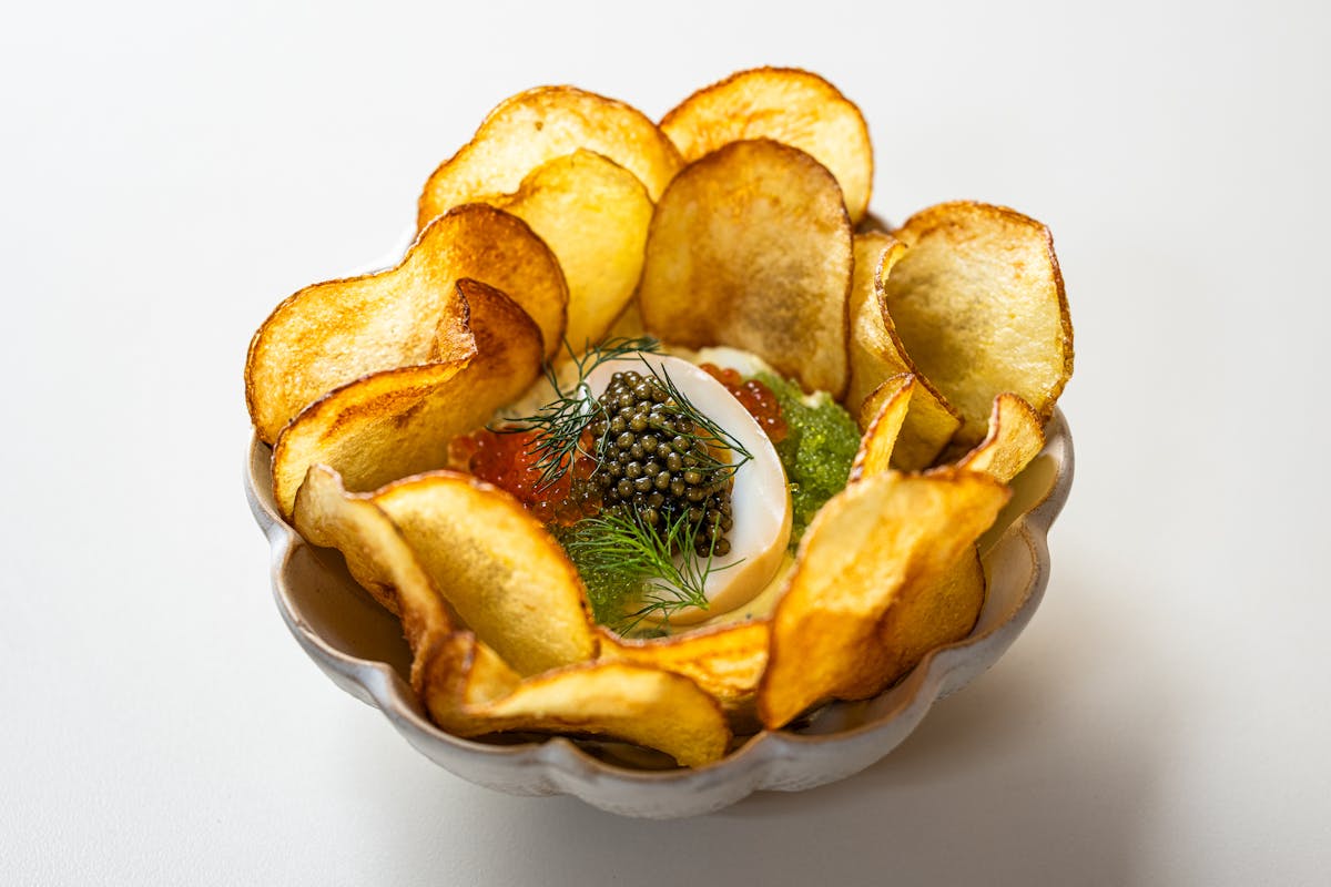 a close up of food