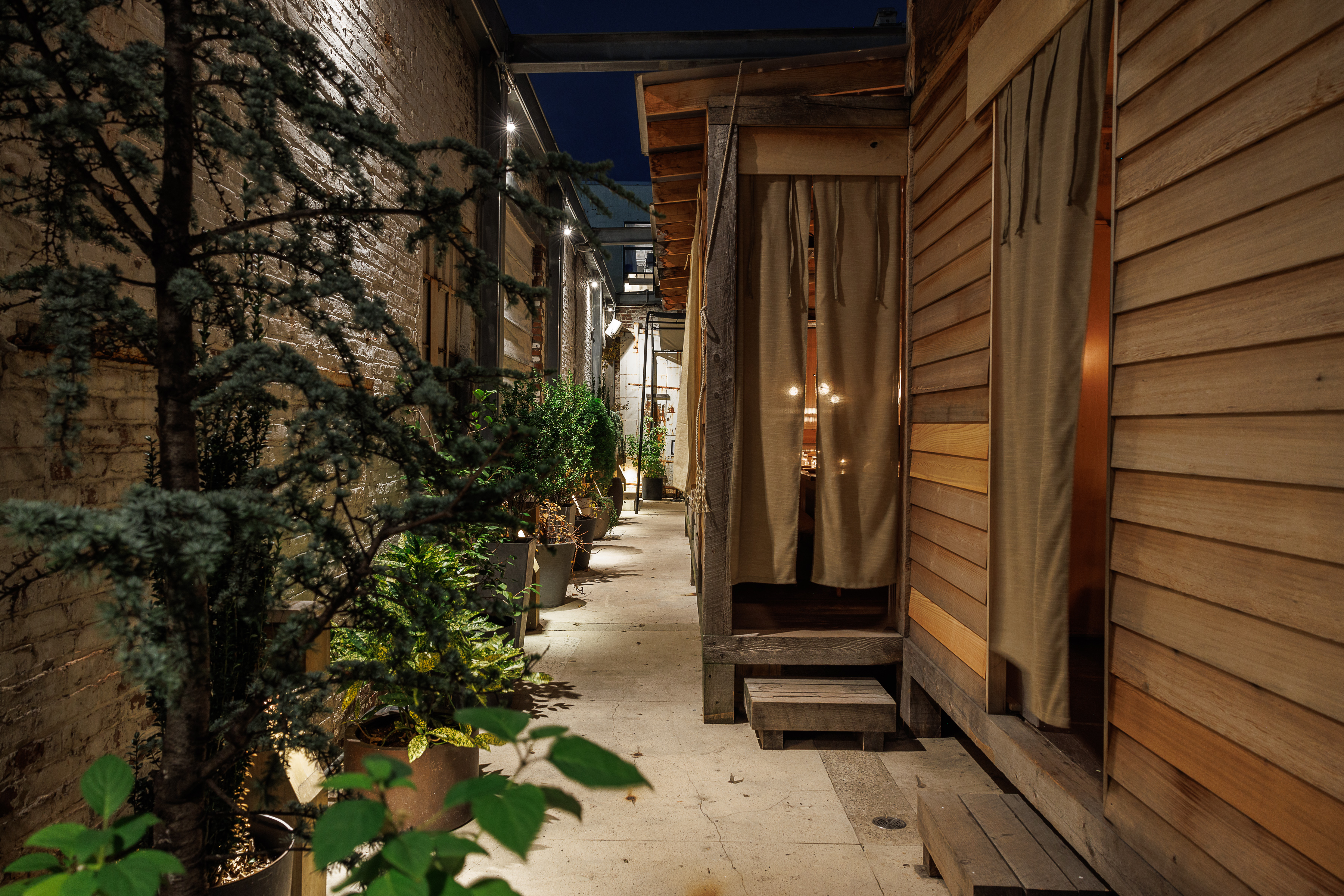 a bench in front of a house