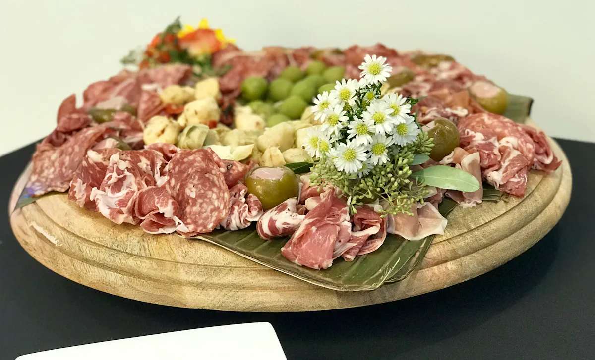 a plate of food on a table