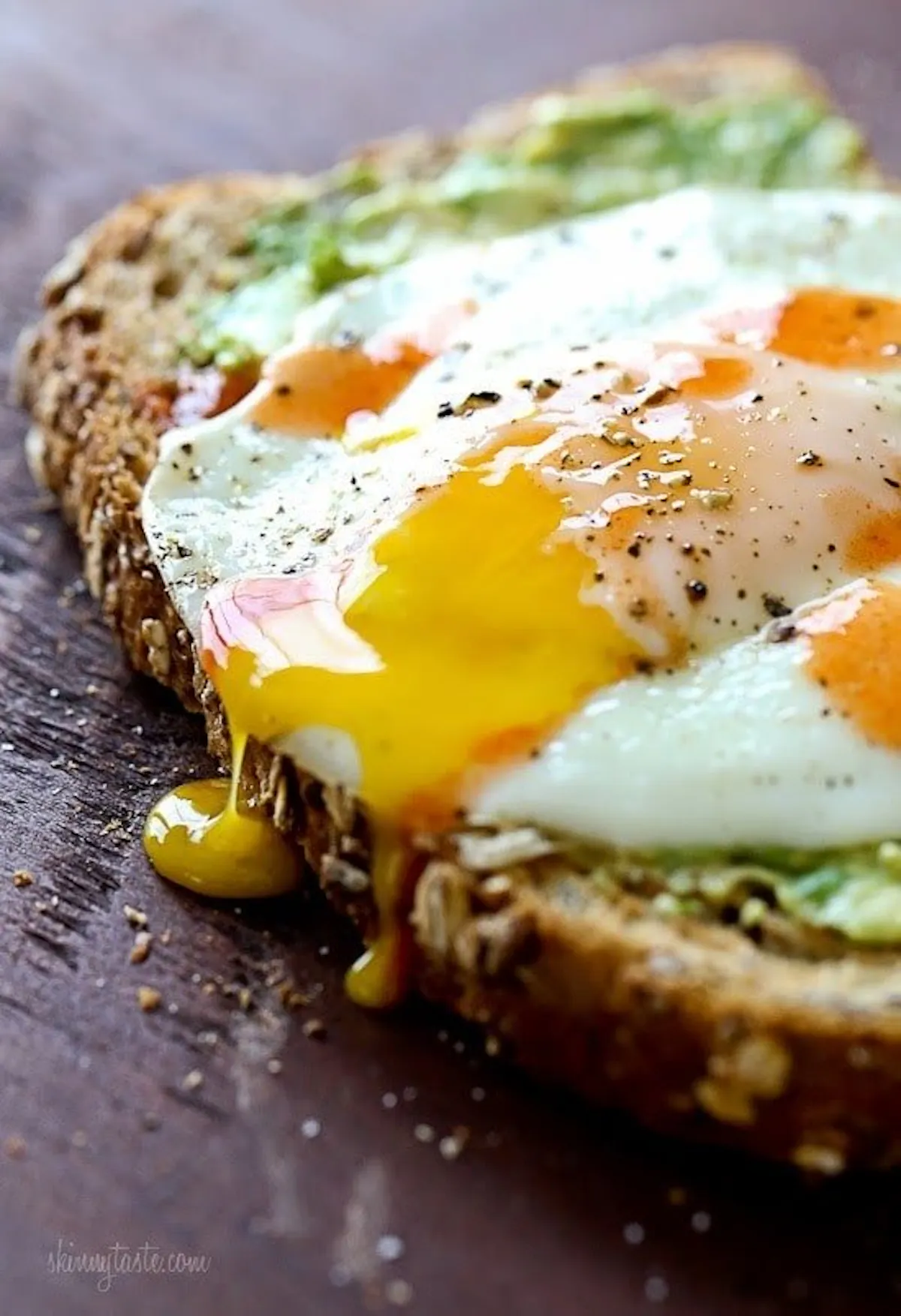 a close up of a piece of food