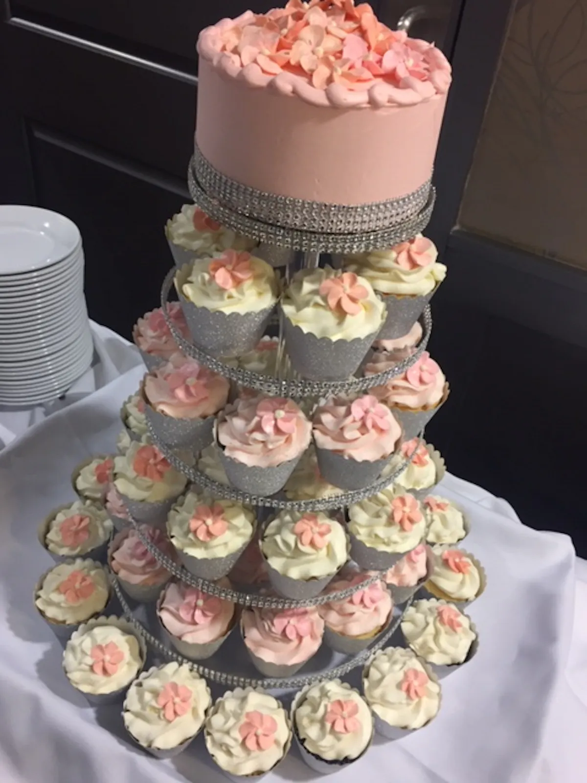 a large cake sitting on top of a table
