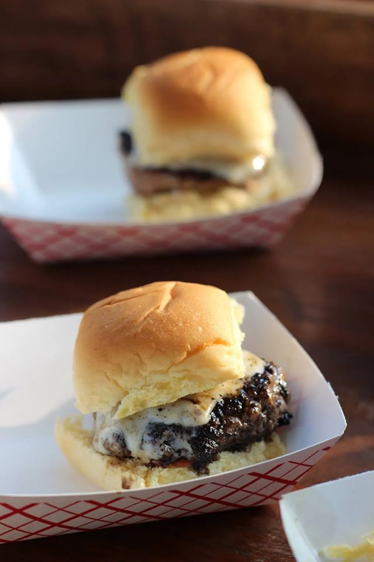 a close up of a sandwich on a plate