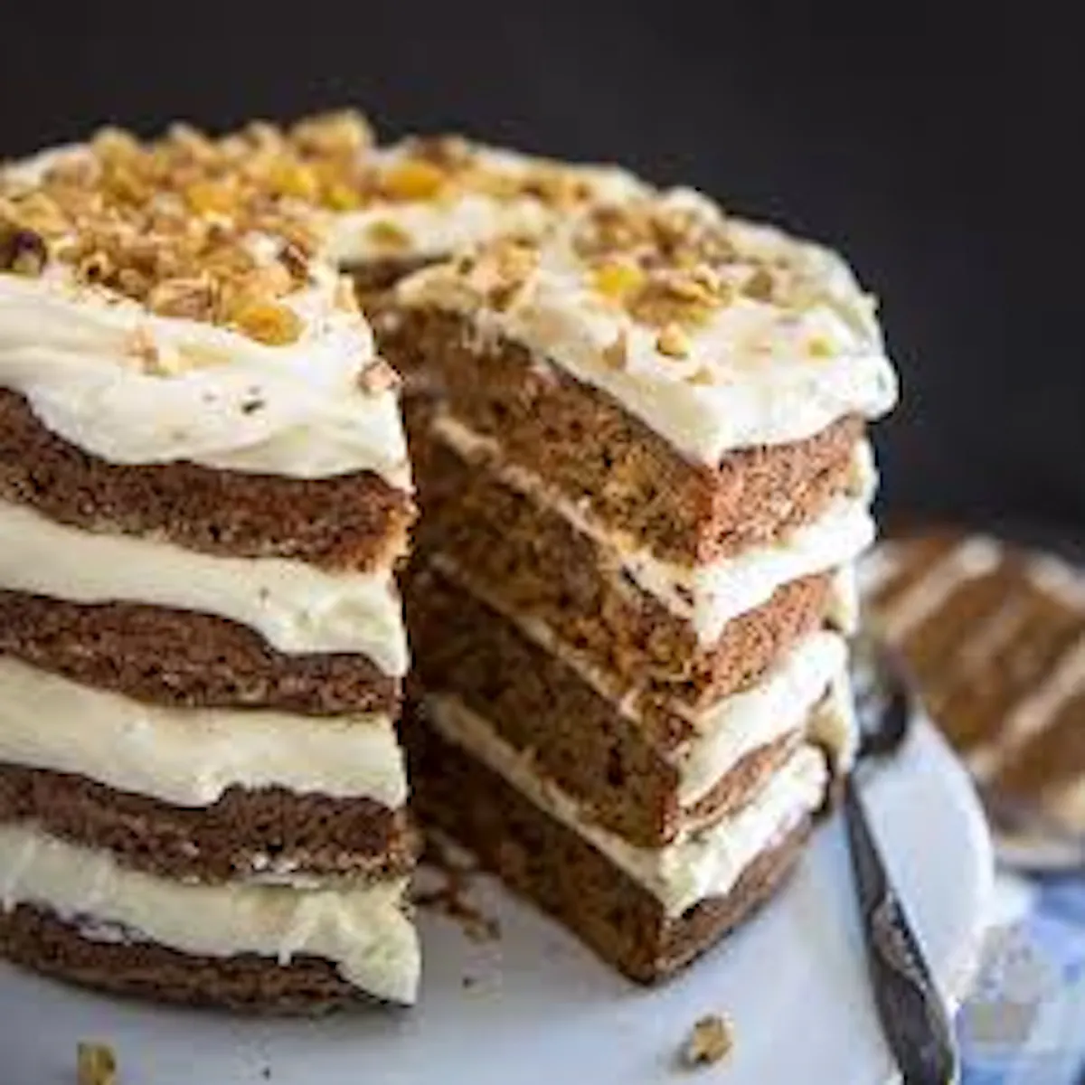 a piece of cake on a plate