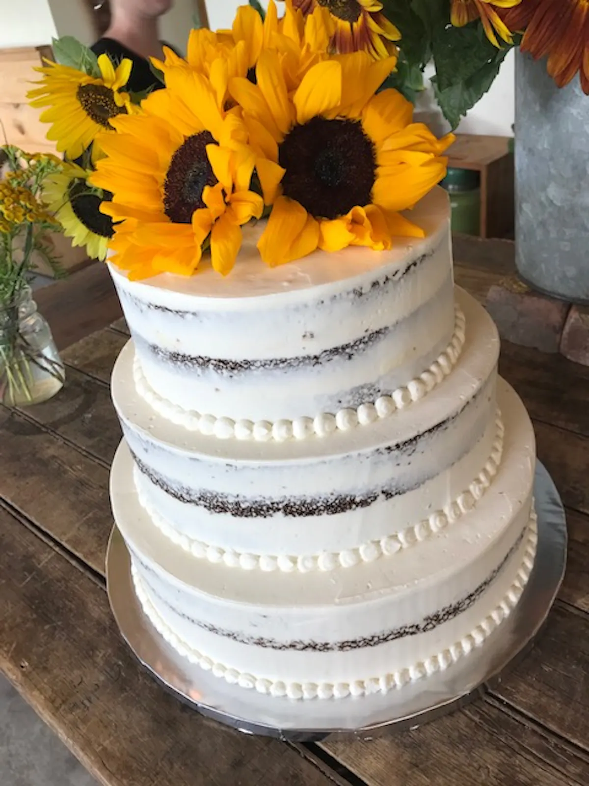 a cake made to look like a flower