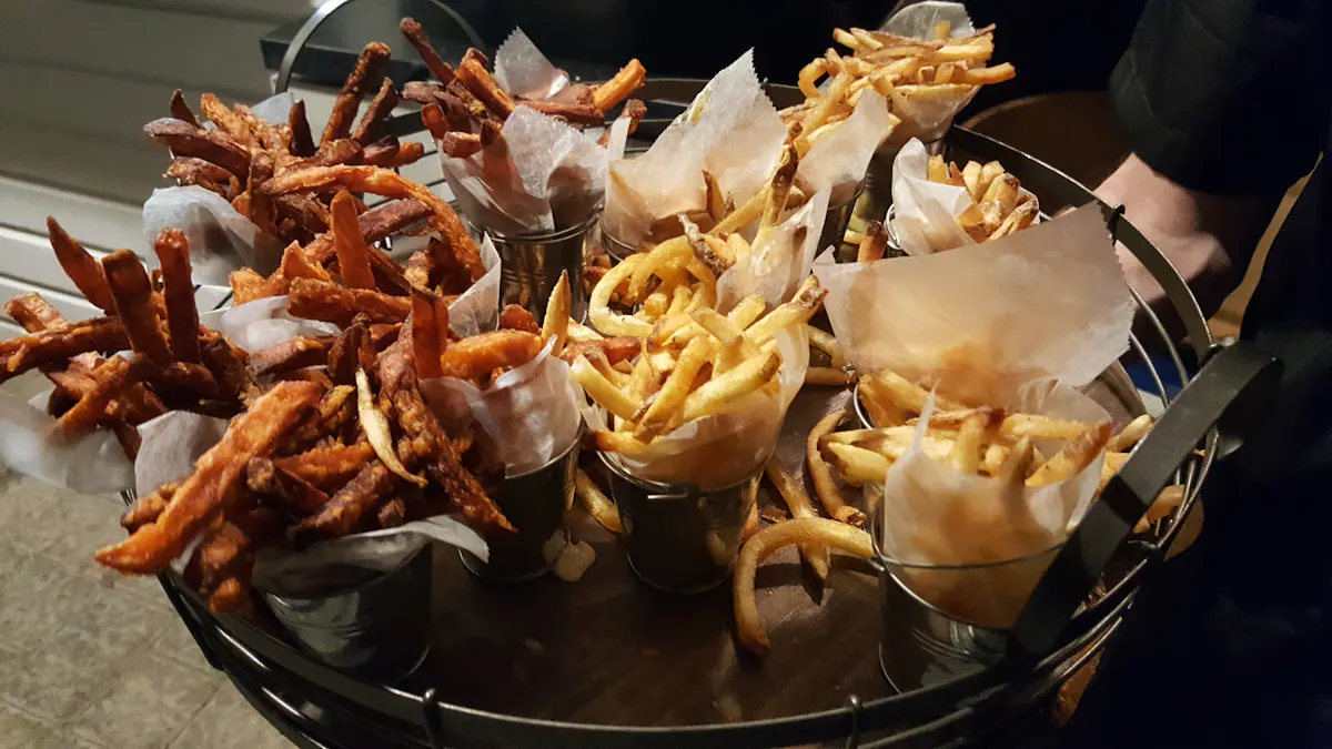 a basket of fries on a plate