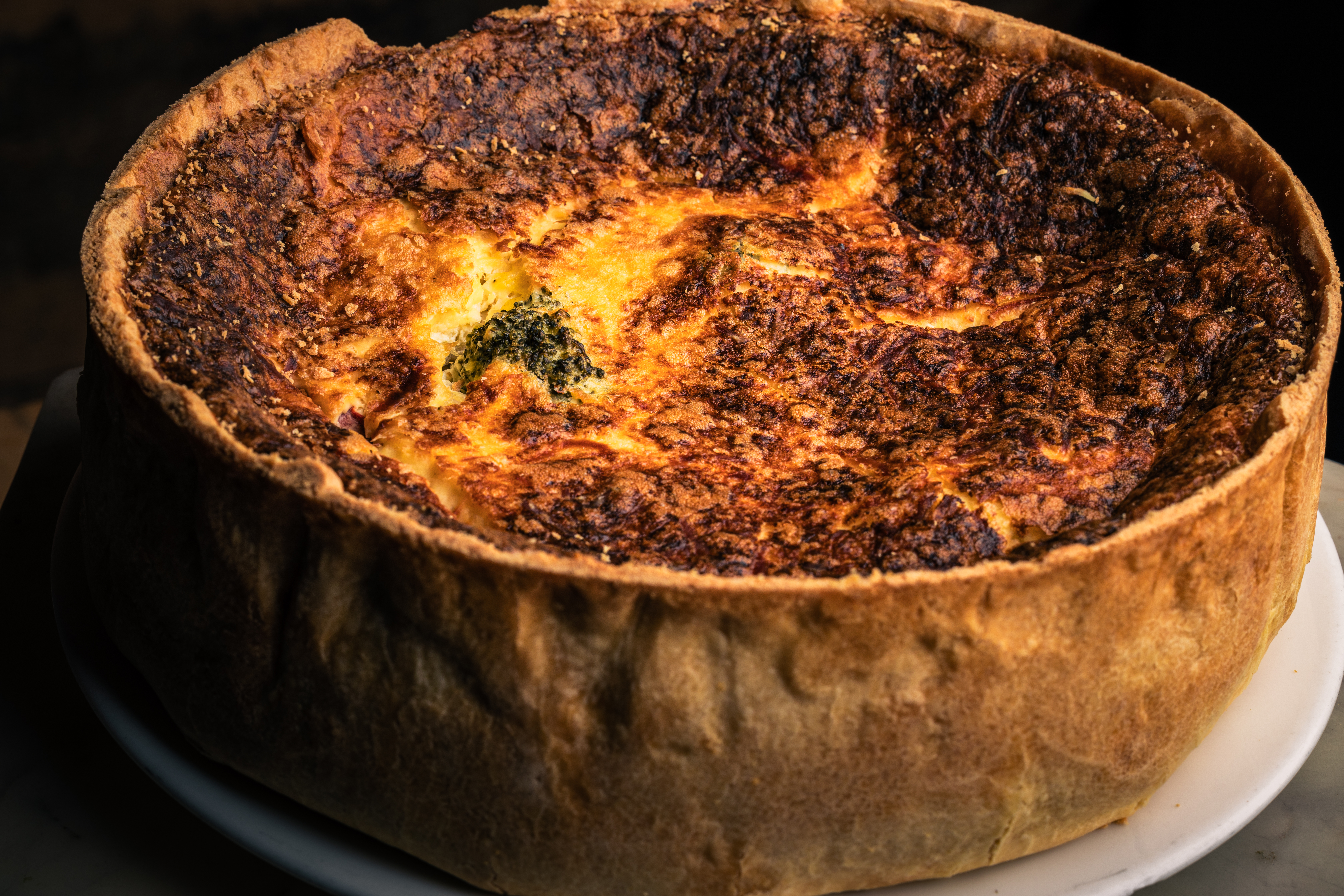 a close up of food in a pan