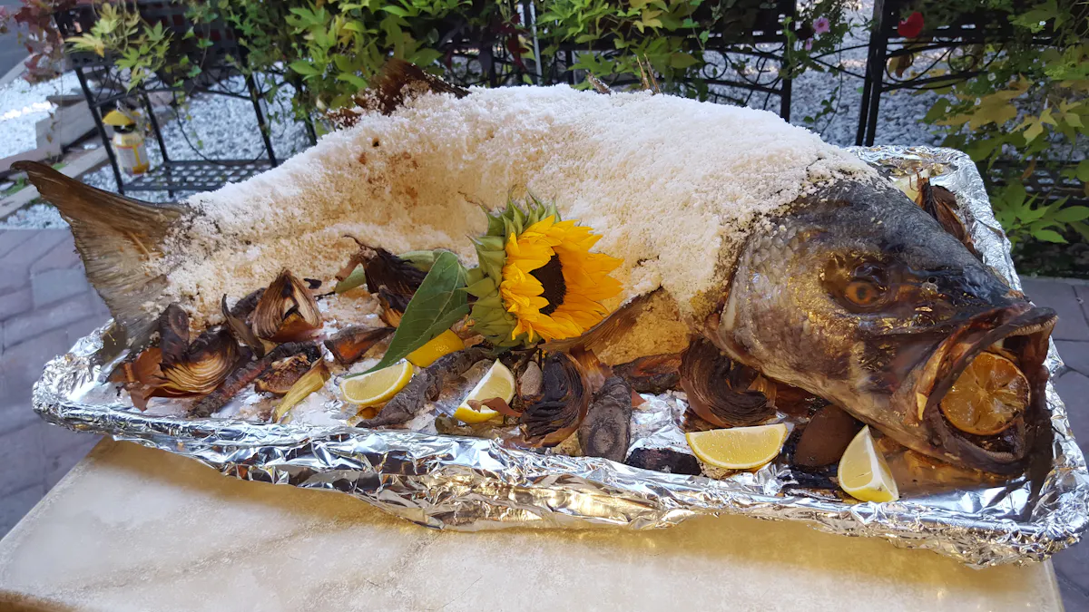 a piece of cake covered in snow