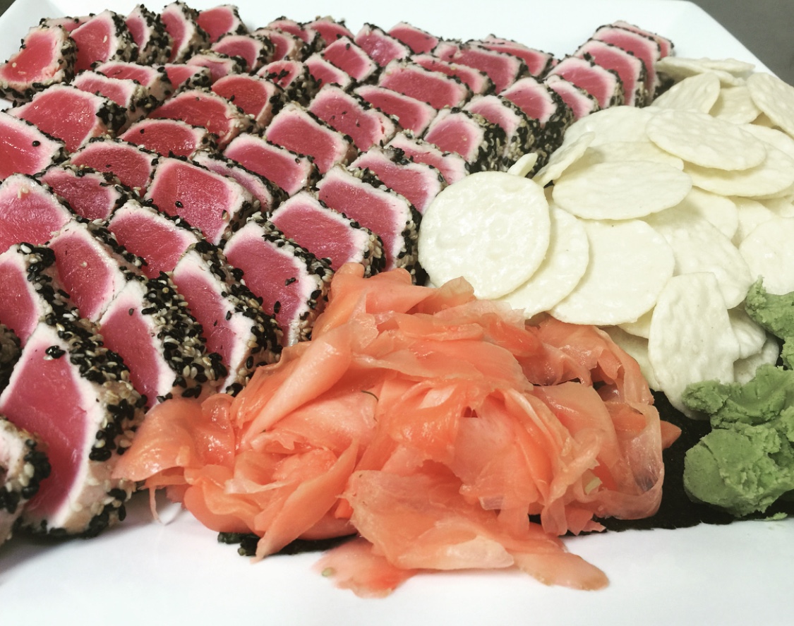 a close up of a plate of food