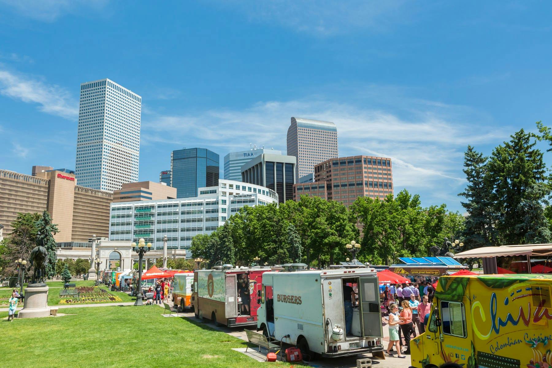 a group of food trucks