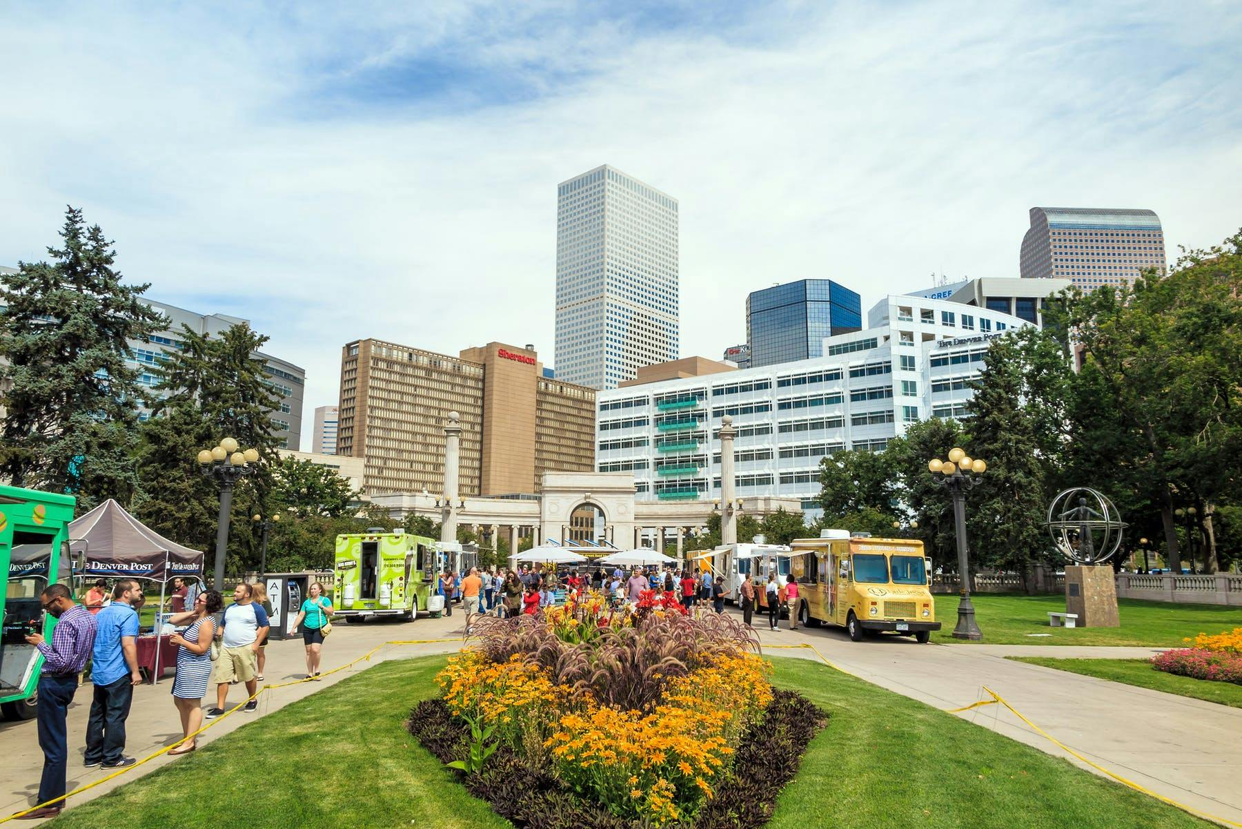 a group of food trucks
