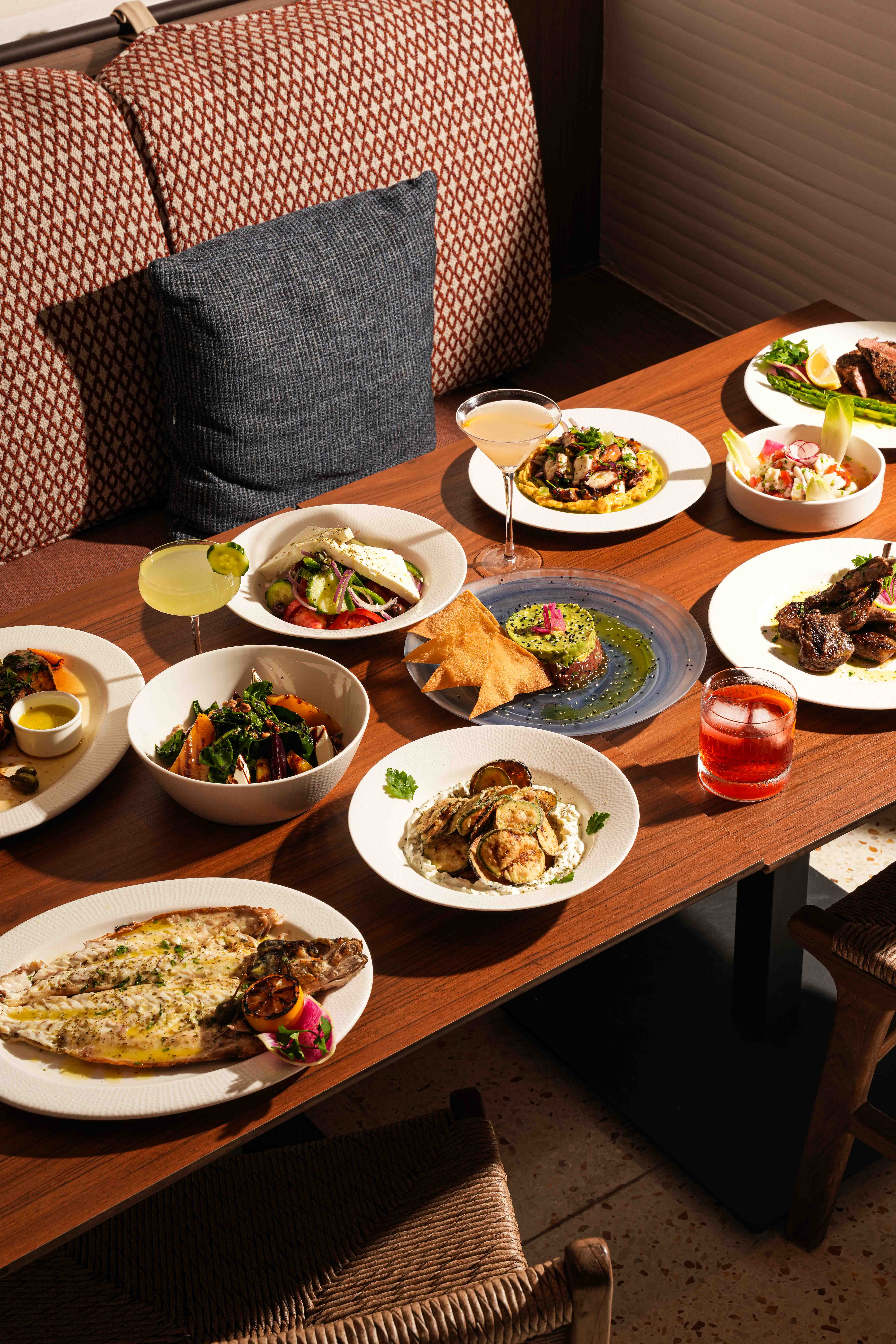 a table topped with plates of food on a plate