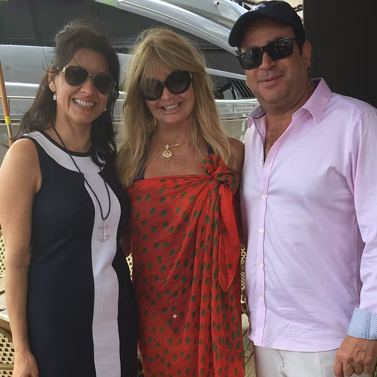 a couple of people posing for a photo