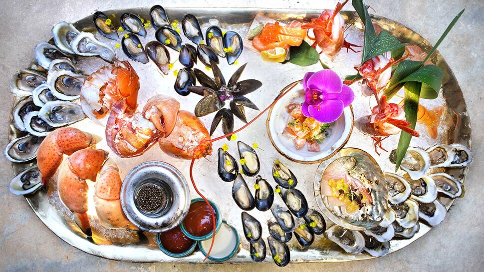 a plate of food on a table