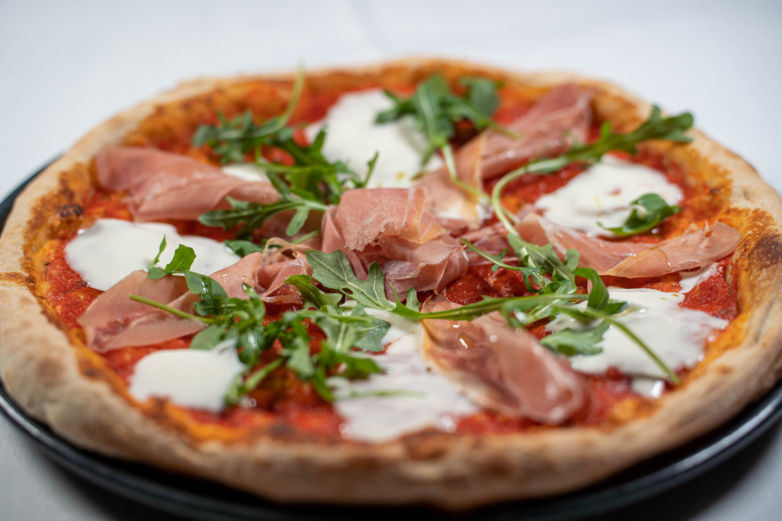 Prosciutto pizza Miami waterfront restaurant