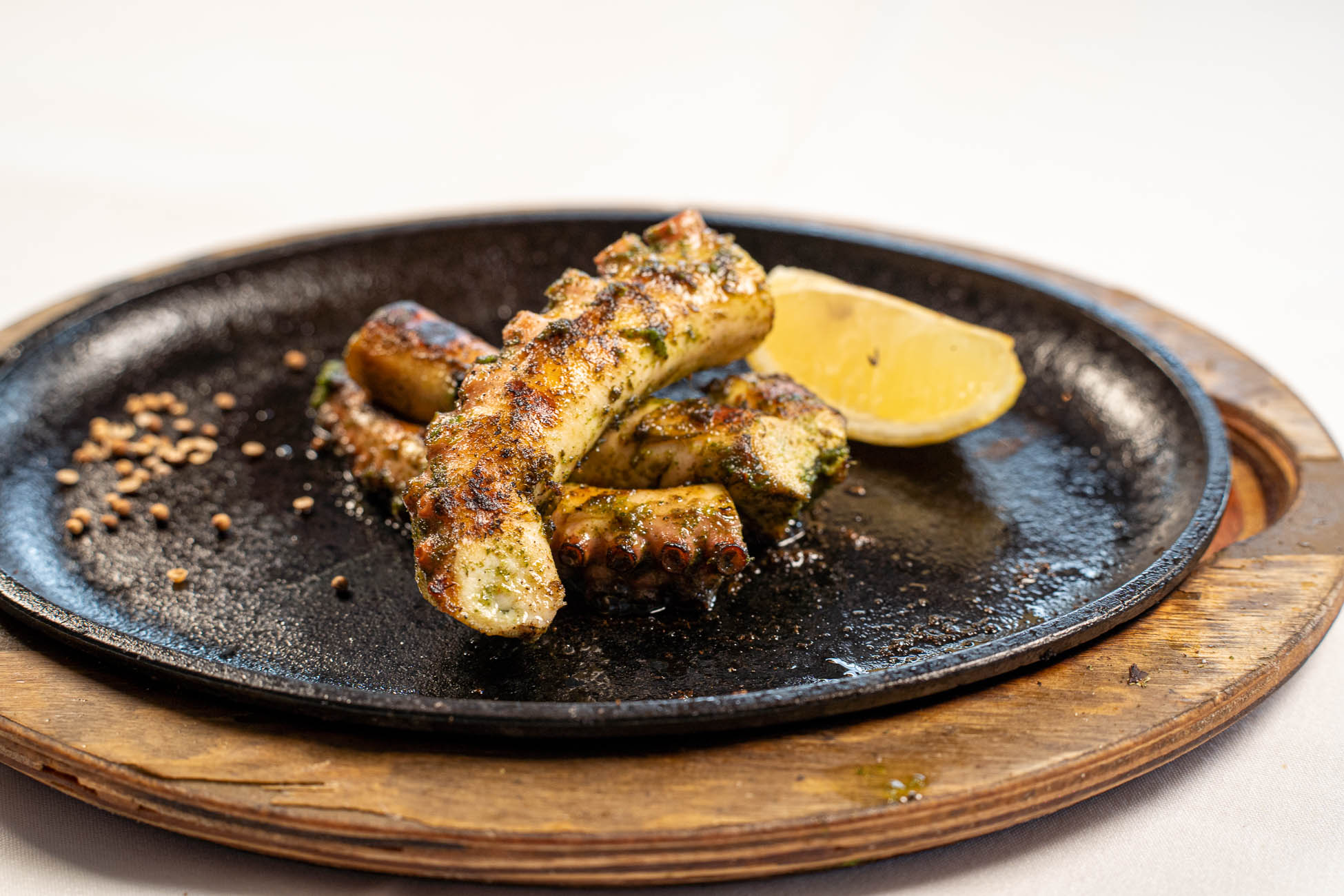 Spanish Octopus a la Plancha, Seaspice seafood restaurant in Miami, waterfront seating