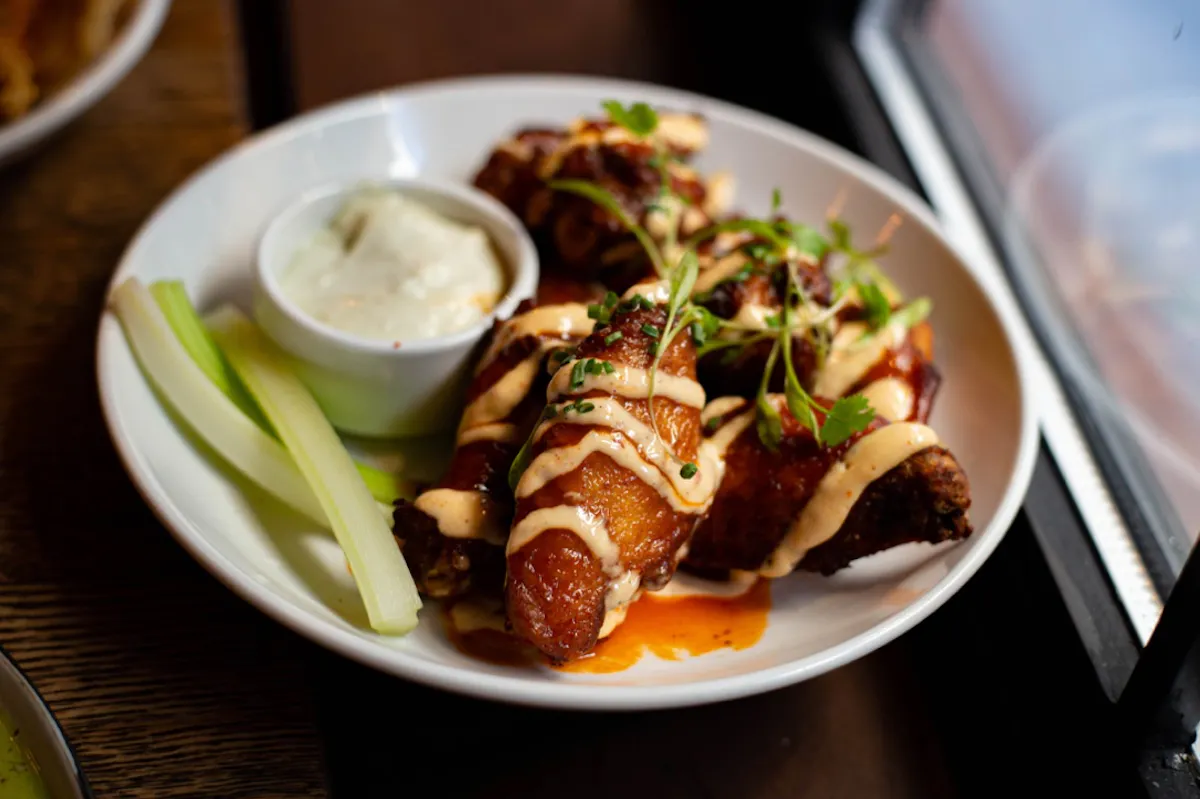 a plate of food on a table