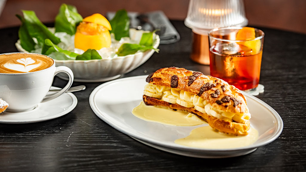 a plate of food on a table