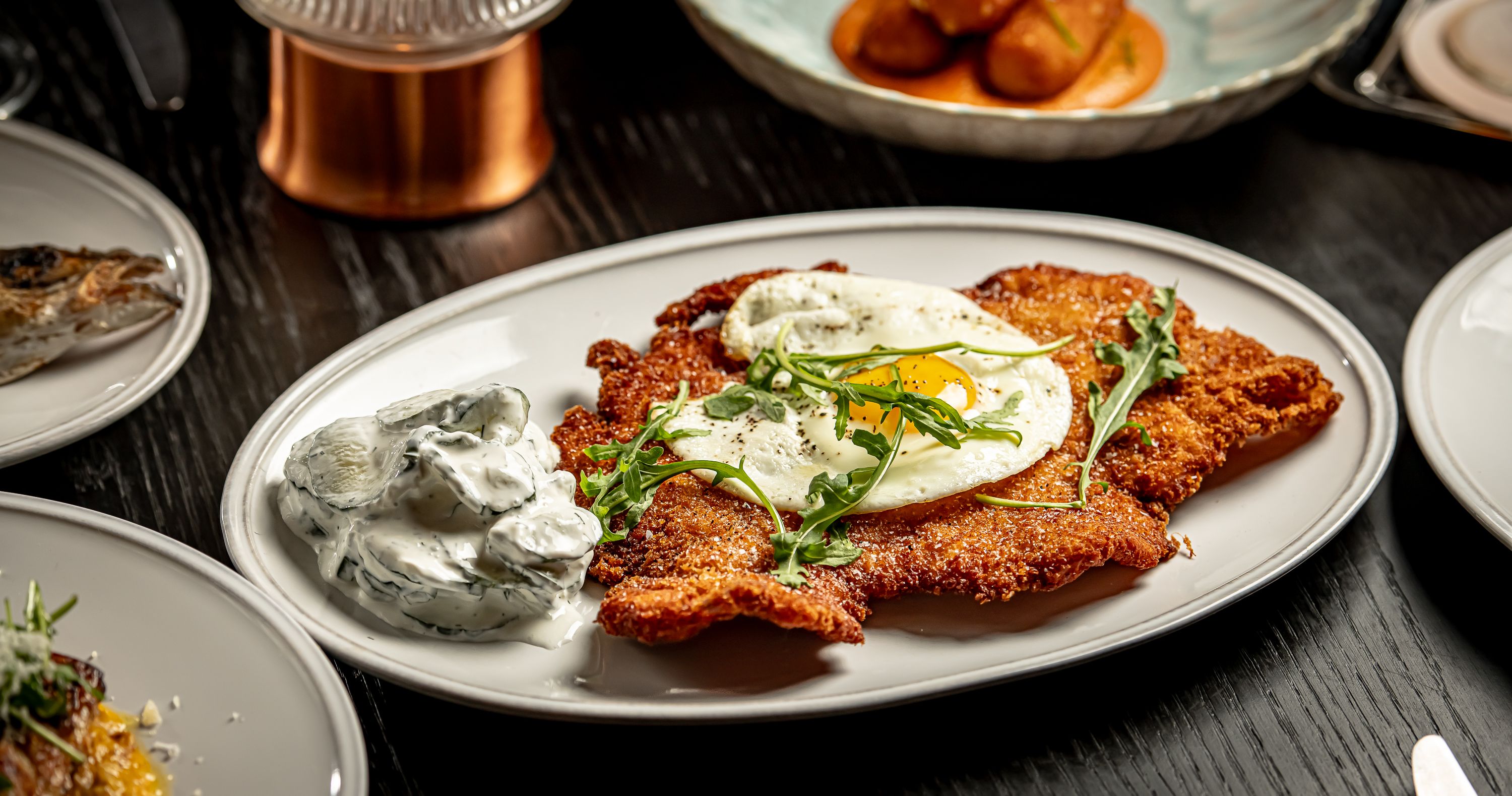 a plate of food on a table
