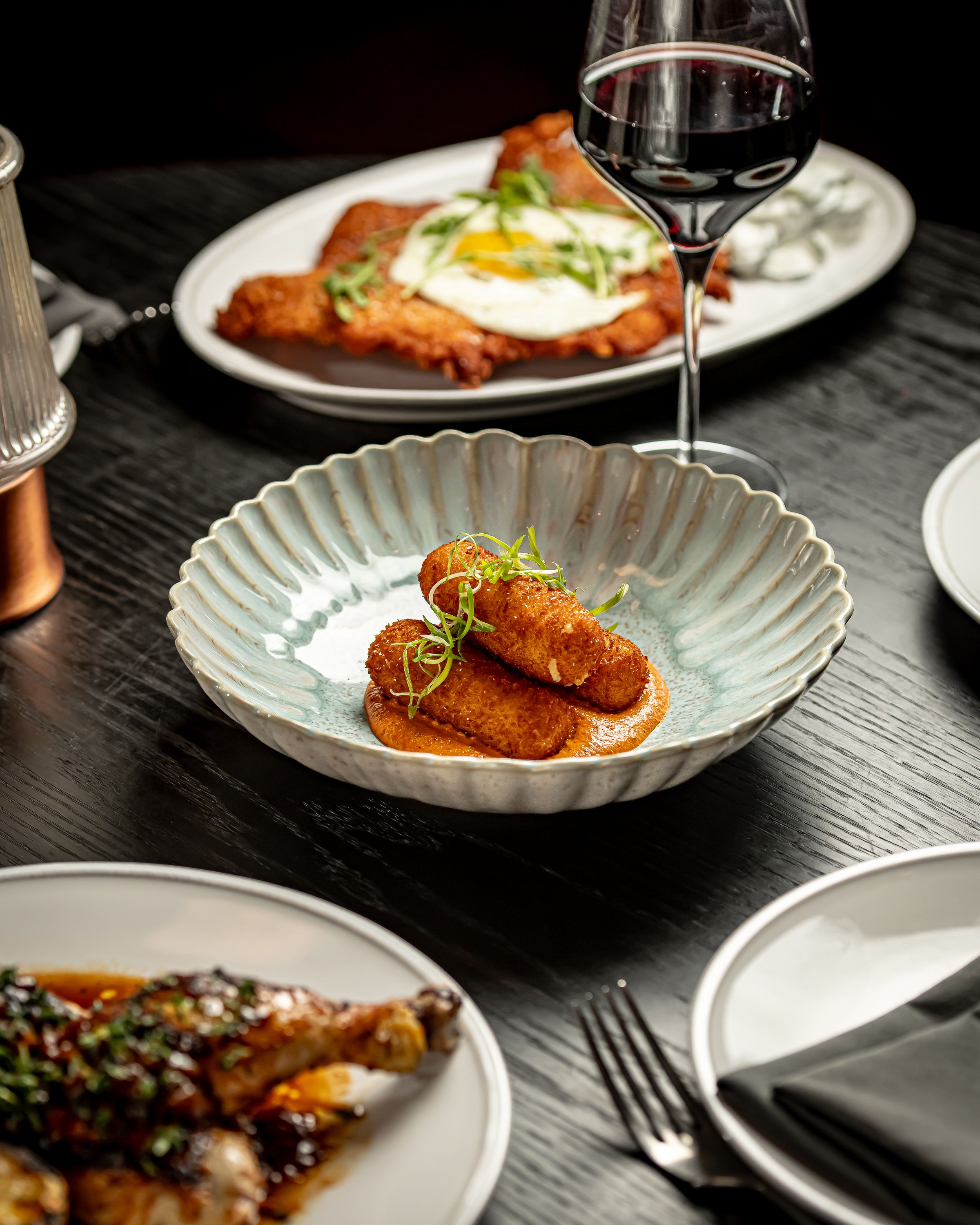a plate of food on a table