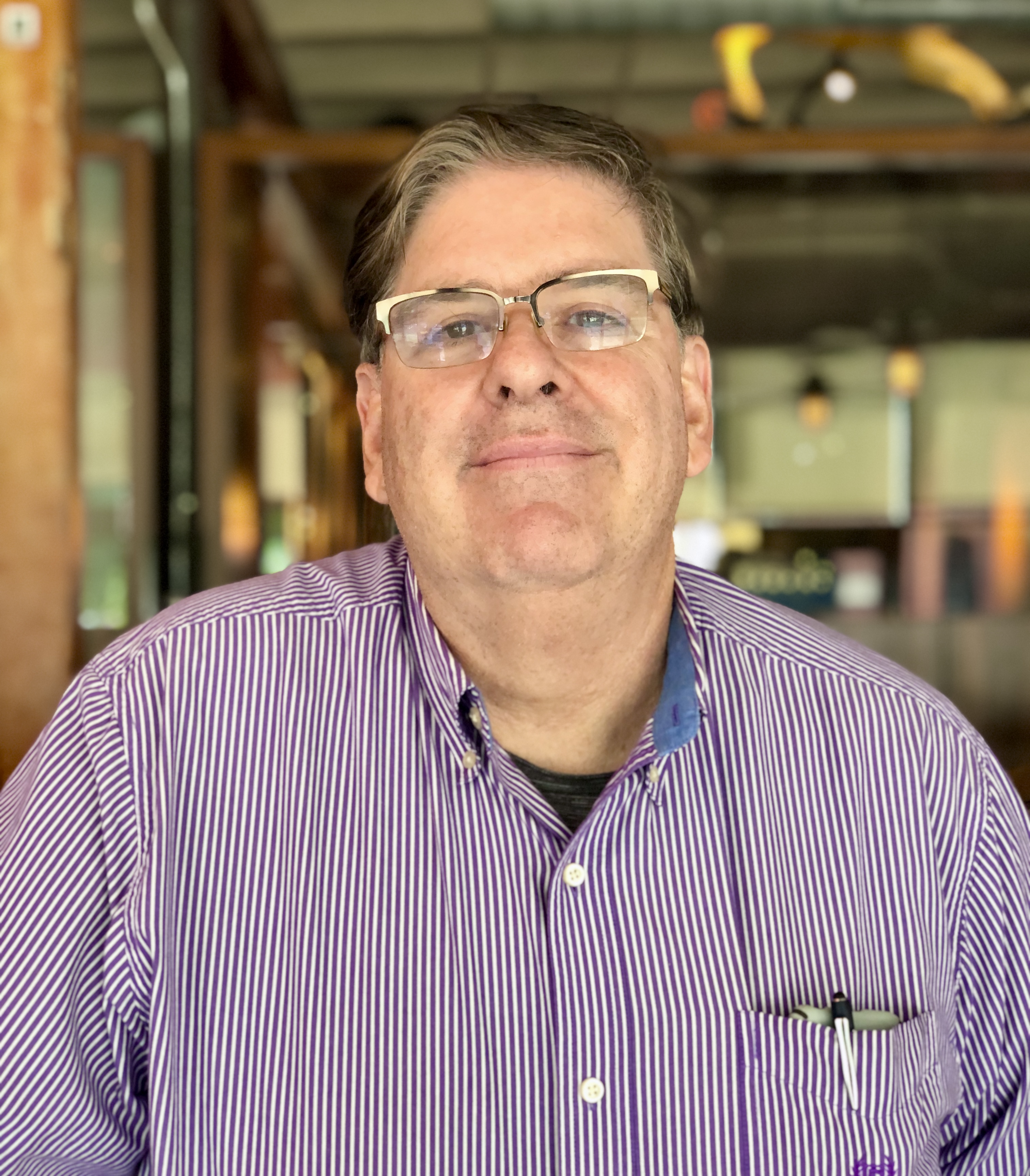 a man wearing glasses