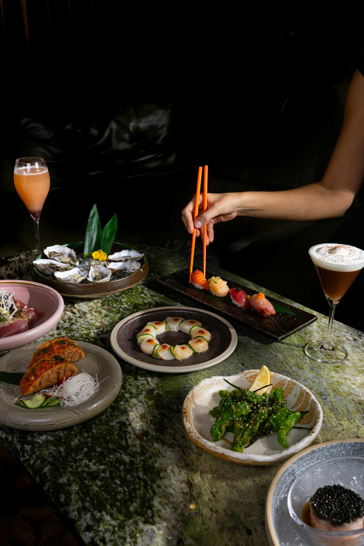 food on a table